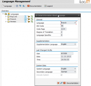 Language Management Supplementation Language = EN